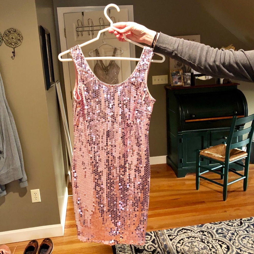 Pink sequin dress